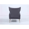 thumbnail image 2 of JERFIT Modern Velvet Accent Chair with Ottoman, Tufted Lounge Chair and Footstool Set for Living Room, Dark Gray, 2 of 5