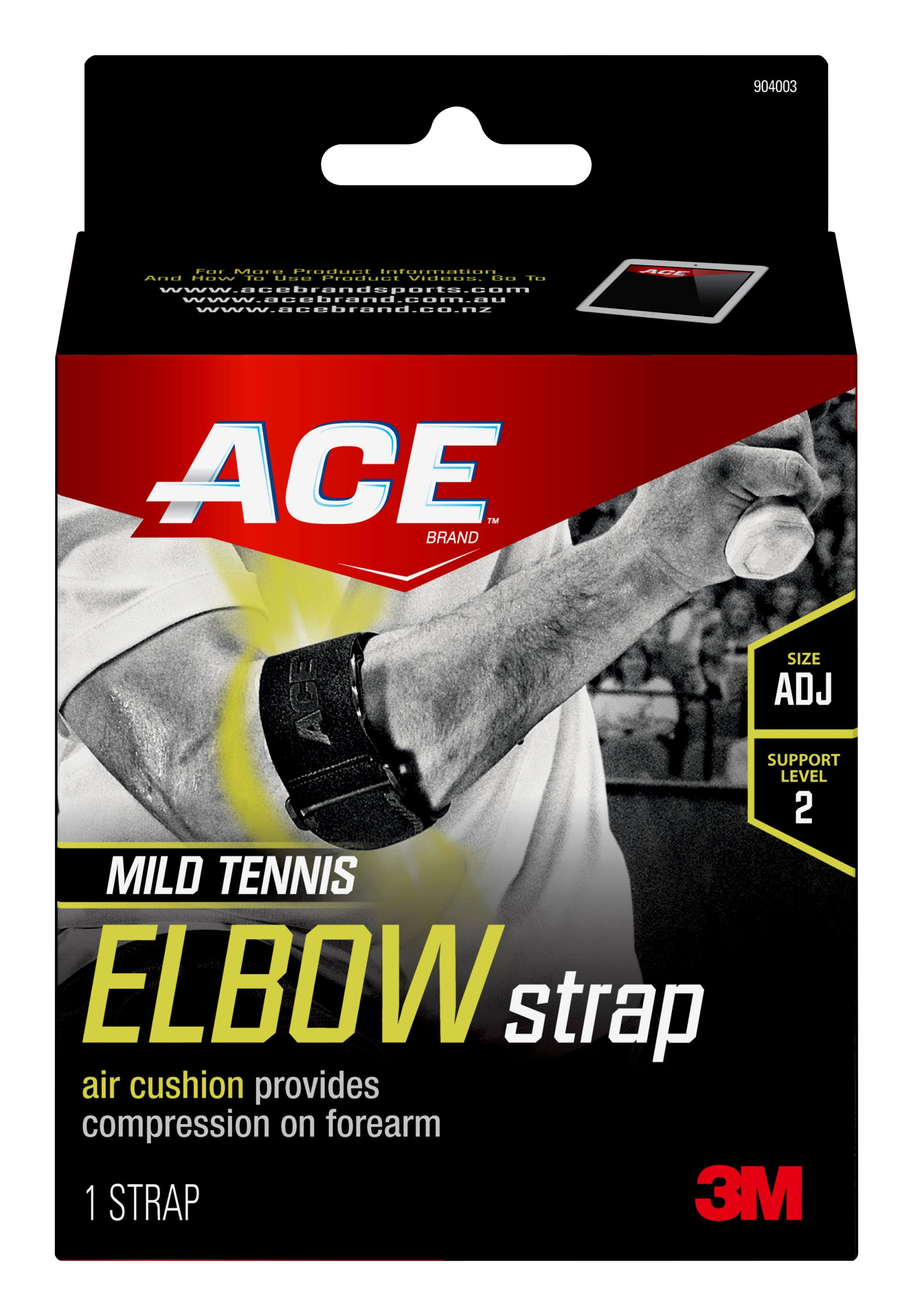 ACE Brand Mild Tennis Elbow Strap, Forearm Compression Brace, One Size Fits Most