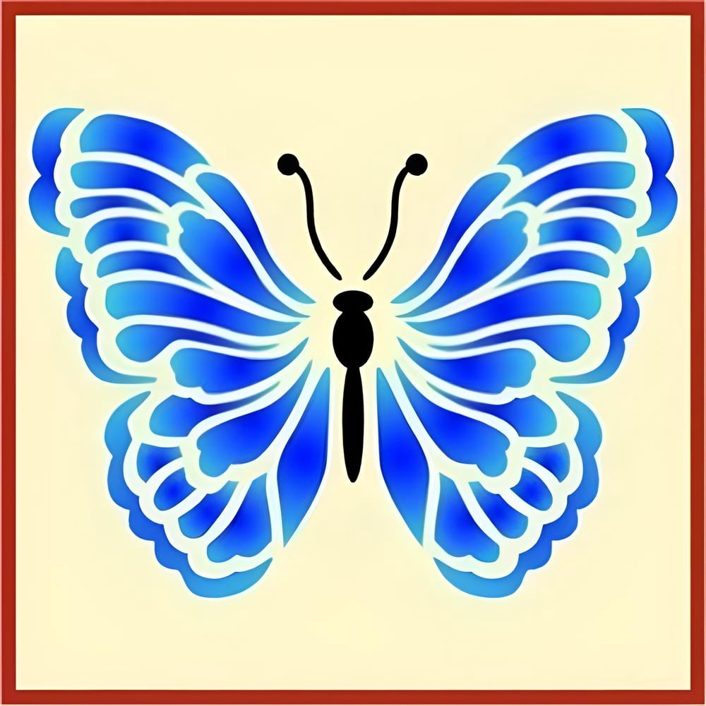 Butterfly Stencil SET of 4 Reusable Mylar Original Butterfly Stencil Templates for Painting Wall Floor Crafts Art DIY - The Artful Stencil