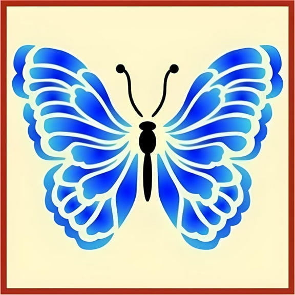 Butterfly 1 Stencil - Mylar Original Tropical Butterfly Wall Floor Crafts - The Artful Stencil