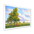 thumbnail image 2 of Designart 'The Trees In The Evening Landscape Field ' Traditional Framed Art Print, 2 of 4