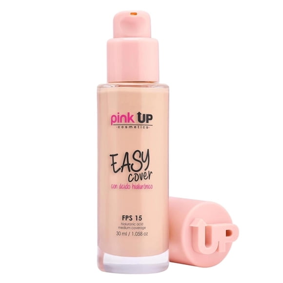 Pink Up Easy Cover Maquillaje Liquido Cobertura Media Base De Agua crema