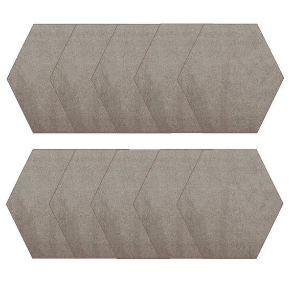 Furnish My Place Modern Plush Solid Beige Color Rug - Pets and Kids Friendly Rug, Indoor/Outdoor Mat, Area Rugs Great for Kids, Pets, Event, Wedding, Living Room, Made in USA, 2' Hexagon - Set of 10