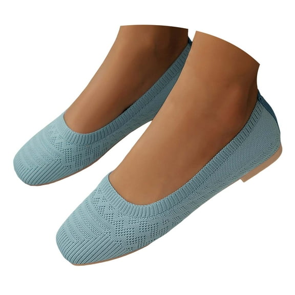 Mostsola Loafers for Women Knit Ballet Flats Shoes Slip on Business Casual Shoes Comfort Dress Shoes