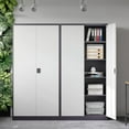 thumbnail image 3 of STANI Home Office Storage Cabinet with Shelves and Doors, Metal Utility Cabinets with 2 Locking Doors and 5 Shelves, Tall Steel Locker Cabinets or Garage, Kithen, Pantry and Classroom, 3 of 7