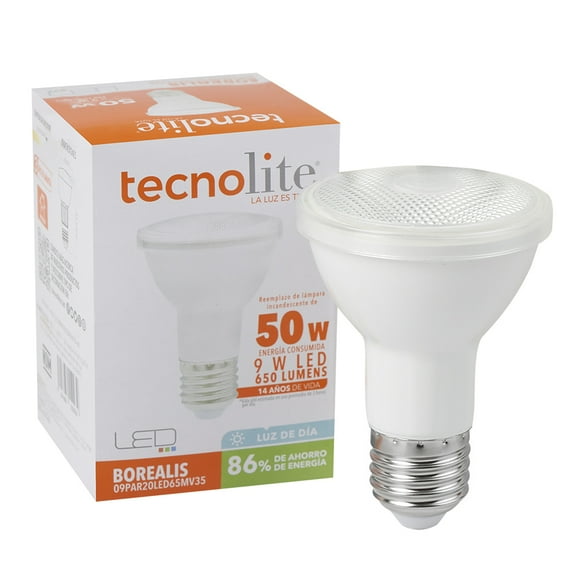Foco LED PAR20, 9 W, Luz de Día, Base E27 No atenuable