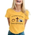thumbnail image 1 of LUOGENLI T-shirts pour Femmes T-shirts Décontractés à Imprimé Lettre Col Rond Manches Courtes T-shirts Multiples Couleurs T-shirts Grandes Tailles Saint-Valentin Jaune TG, 1 of 5
