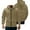 Khaki, variant on Men's Hooded Jackets Front Zipper Long Sleeve Outwear Casual Travel Creative Cardigan With Zipper Backpack (L, Black)