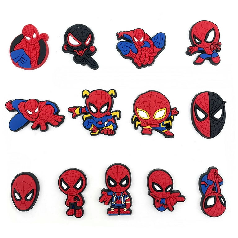 13 Pcs Spider-Man Croc Charms for Cartoon Shoe Sandals Decorations for  Boys, Girls, Teens, Men, Women, Adults Party Favo