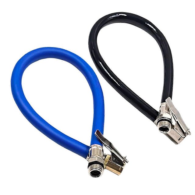 Pack of 2 Tyre Inflator Hose, Valve Extension Set for Air Pump, Car, Bike
