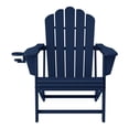 thumbnail image 4 of WestinTrends Highland Outdoor Patio HDPE Adirondack Chairs With Cup Holders (Set of 8), Navy Blue, 4 of 11