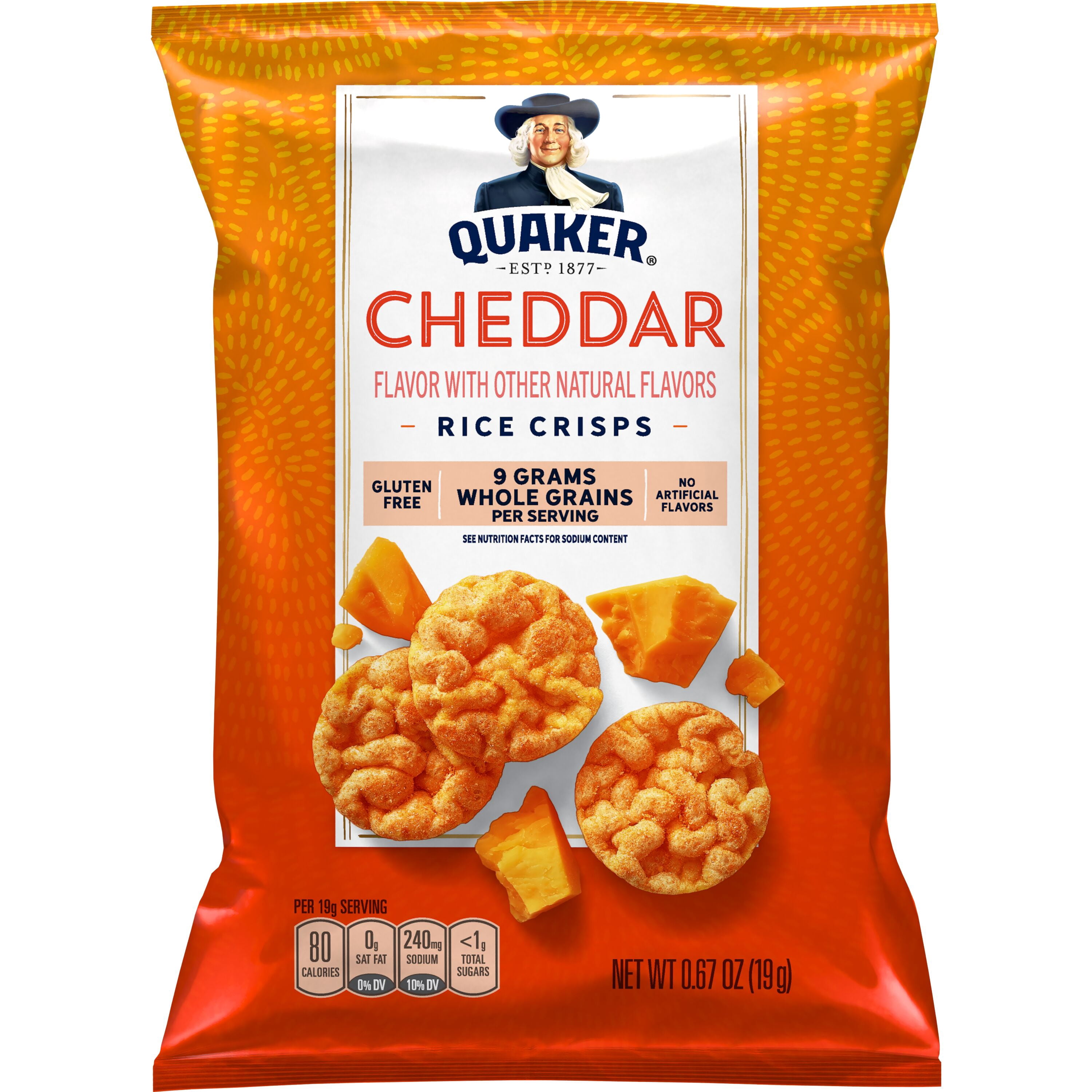 Quaker Rice Crisps Variety Pack, Cheddar & Caramel, Gluten Free, 14 Count