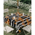 thumbnail image 3 of Square Outdoor Tablecloth with Umbrella Hole Orange Leaves Truck Outside Table Cloth Waterproof Patio Table Cover Forest Tree Zipper Tablecloths for Picnic Party Camping 60x60 Inch, 3 of 8
