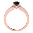 thumbnail image 4 of Aonejewelry 0.75 Ctw. Sassy Halo Black Diamond Engagement Ring In 14K Rose Gold, 4 of 4