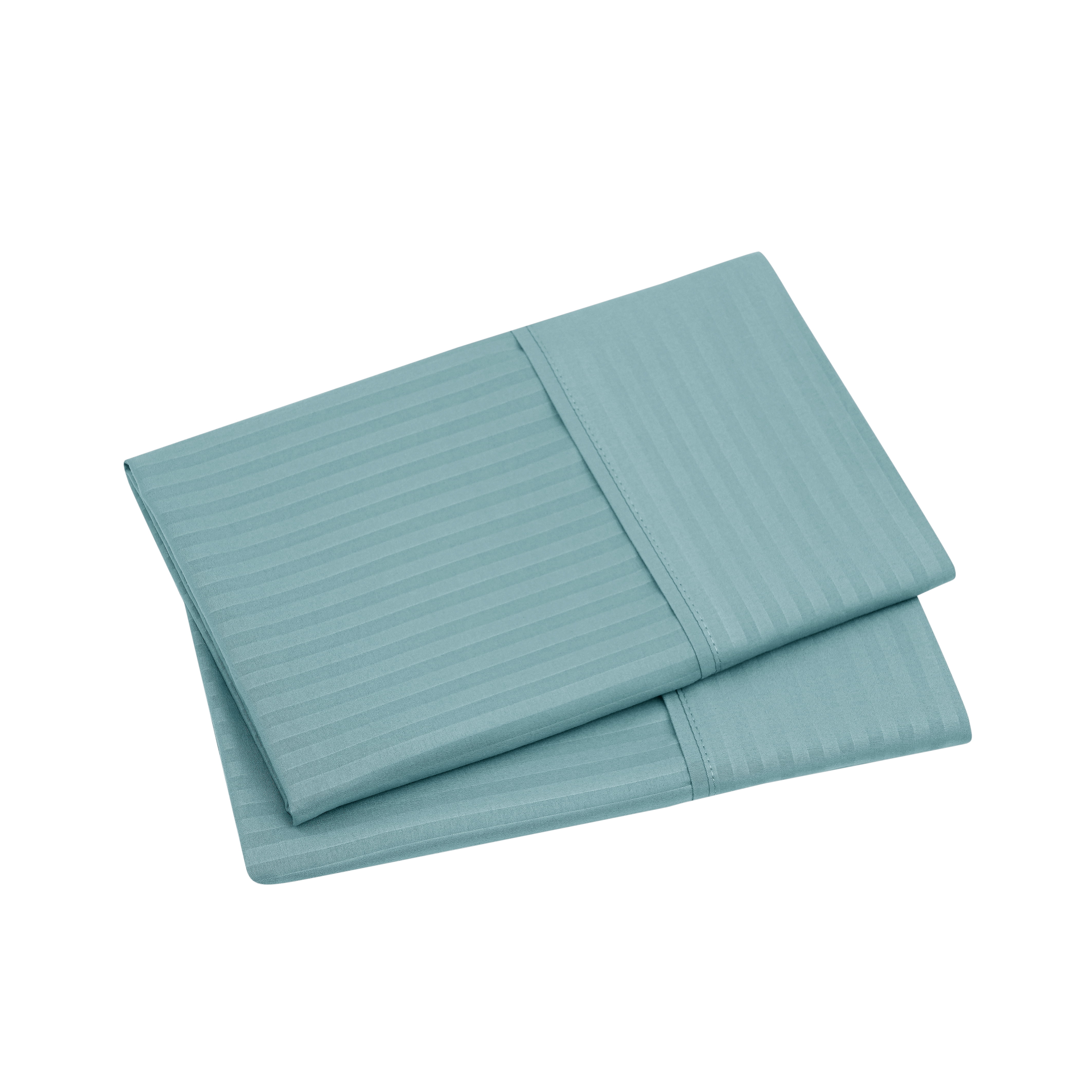 Mainstays Super Soft Brushed Microfiber Pillowcase Set, Blue Cameo Embossed Stripe, Standard/Queen, 2 Piece