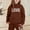 Brown, variant on Hauaitttt Children's Fashion Casual Printed Long Sleeved Hooded Top Hoodie Pants Suit Mommy Baby Girl Girls Shirt Legging Set 3 Month Girl Outfit Girls Size 14 Sweat Suits Cute Top Girl Thanksgiving