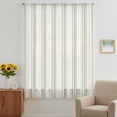 thumbnail image 3 of Sage Green Striped Sheer Curtains 45 Inches Long, Modern Farmhouse Green Stripes Light Filering Curtains, Breathable Simi Curtain Privacy Drapes for Kitchen Bathroom Small Window Treatment, 3 of 9