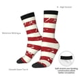 thumbnail image 4 of Rateoe Vintage American Flag for Women Casual Calf Socks - Cute Crew Socks - Thin Soft Above Ankle Socks Size 5-11, 4 of 6