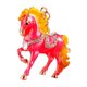thumbnail image 1 of Llavero de caballo con brillantes diamantes de imitación incrustados, llavero decorativo de buena suerte, accesorio festivo., 1 of 8