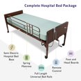 thumbnail image 4 of Semi Electric Hospital Bed with innerspring Mattress and Full Rails Included - for Home Care Use and Medical Facilities - Fully Adjustable, Easy Transport Casters, Remote - 80" x 36", 4 of 4