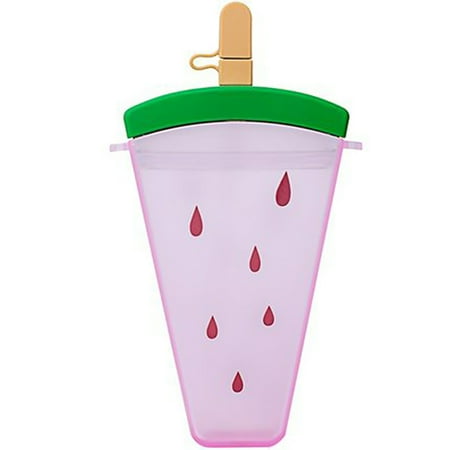 

320ml Plastic Water Bottles 4 Colors Cute Watermelon Ice Cream Water Bottle With Straw Anti-Fall Portable Popsicle
