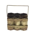 thumbnail image 5 of Decmode Rustic 7 X 11 Inch Brass Gold Six-Bottle Wine Holder, 5 of 5