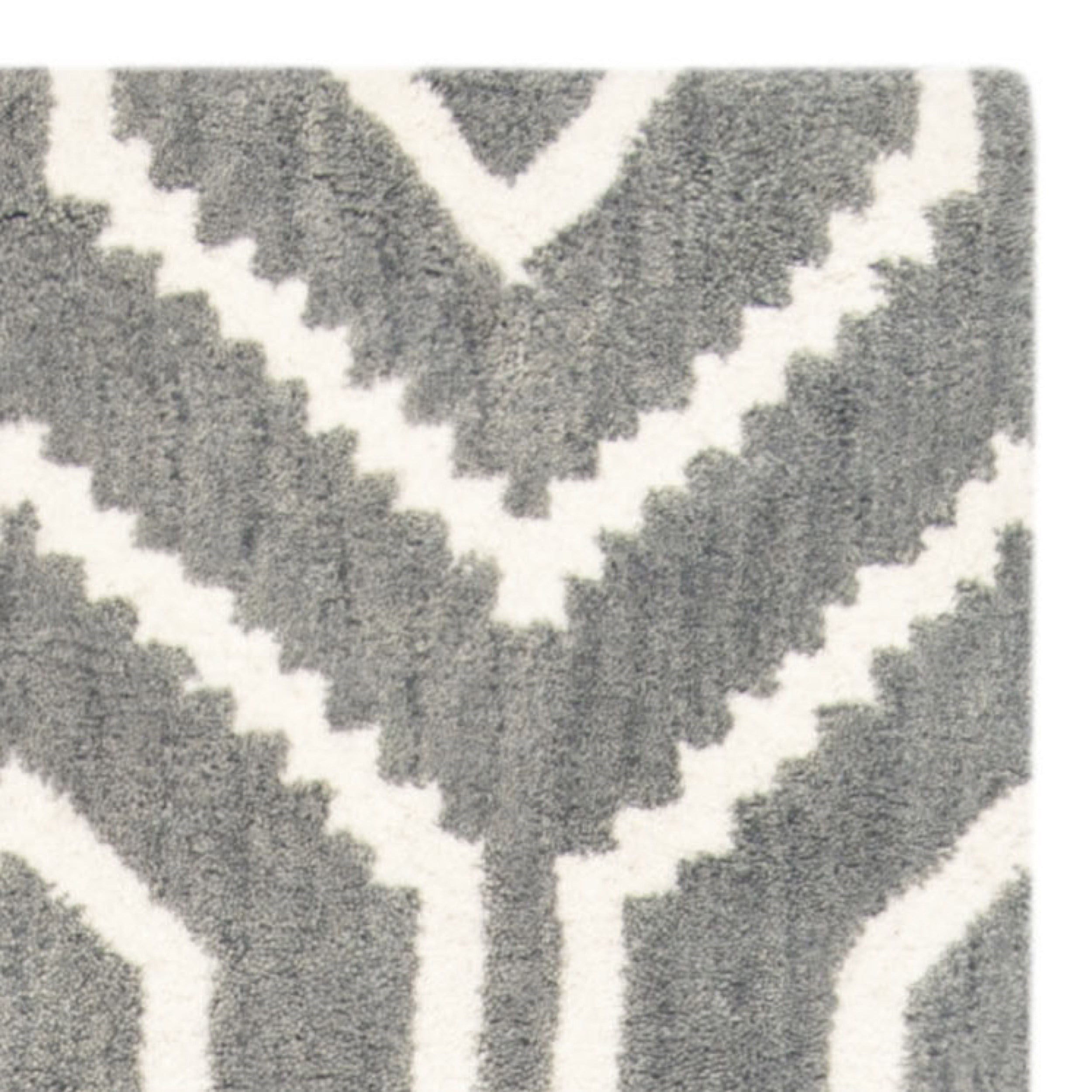 SAFAVIEH Himalaya Diarmait Geometric Wool Runner Rug, Dark Grey/Ivory, 2'3" x 8'