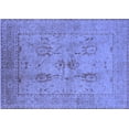 thumbnail image 1 of Ahgly Company Machine Washable Indoor Rectangle Oriental Blue Industrial Area Rugs, 2' x 3', 1 of 4