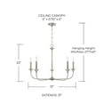 thumbnail image 2 of Capital Lighting 448951MB Presley 5 Light 31" Wide Candle Style Chandelier - Black, 2 of 7