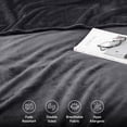 thumbnail image 4 of Ameha Cozy Fleece Blanket 90x90 – Soft Lightweight Plush Throw for Sofa, Bed & Travel, All Season Warm, Machine Washable, Gray, 4 of 7
