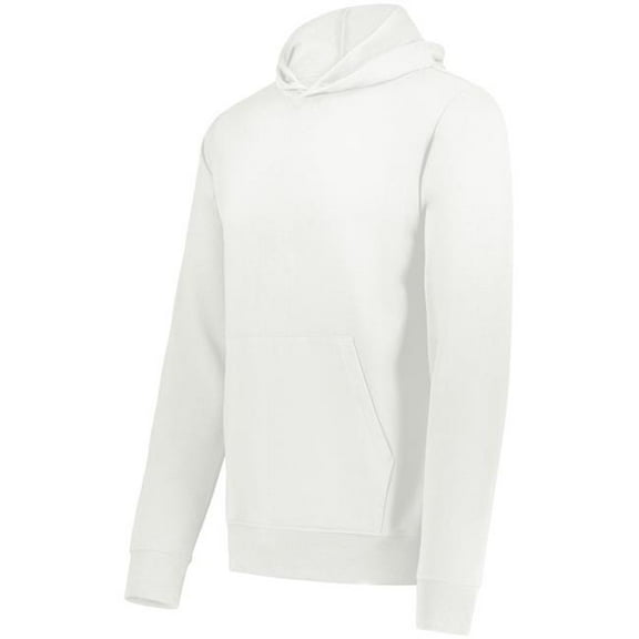 Augusta Sportswear 6956.803.S Youth All-Day Core Basics Fleece Hoodie, Ultra White - Small