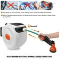 thumbnail image 5 of iMeshbean 79' x 5/8"OD Retractable Hose Reel Auto Water Hose Reel 180° Swivel Wall-Mounted, 5 of 18
