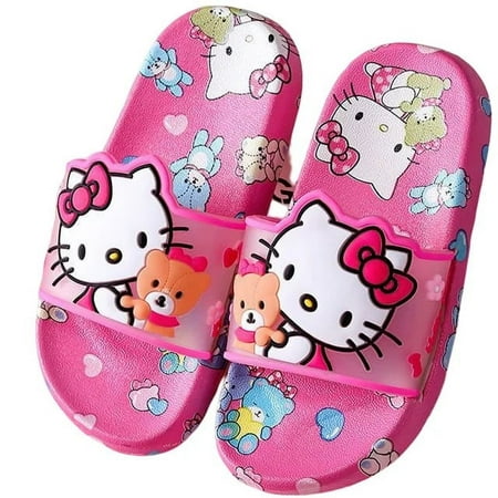 

Hello Kitty Sanrios Beach Sandals Kawaii Summer Children Slipper Anime Girl Slippers Summer Cartoon Girly Heart Non-Slip Shoes ZQ