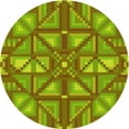 thumbnail image 1 of Ahgly Company Machine Washable Indoor Round Transitional Pistachio Green Area Rugs, 7' Round, 1 of 7