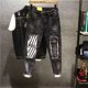 thumbnail image 3 of Pantalones harén de color azul claro con agujeros, pantalones vaqueros masculinos rotos, rotos, recortados, vaqueros rasgados para hombres, nuevos en otoño de 2024, coreanos, baratos, 3 of 4