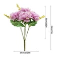 thumbnail image 2 of Centro de mesa de flores artificiales, mesa para el hogar, decoración floral, banquete de boda, tela de seda, flor falsa, púrpura Advancent HA6703-04B, 2 of 6