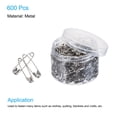 thumbnail image 3 of Uxcell Imperdibles de Metal de 1 pulgada con Caja para Oficina y Hogar Tono Plateado 600 Paquete, 3 of 4