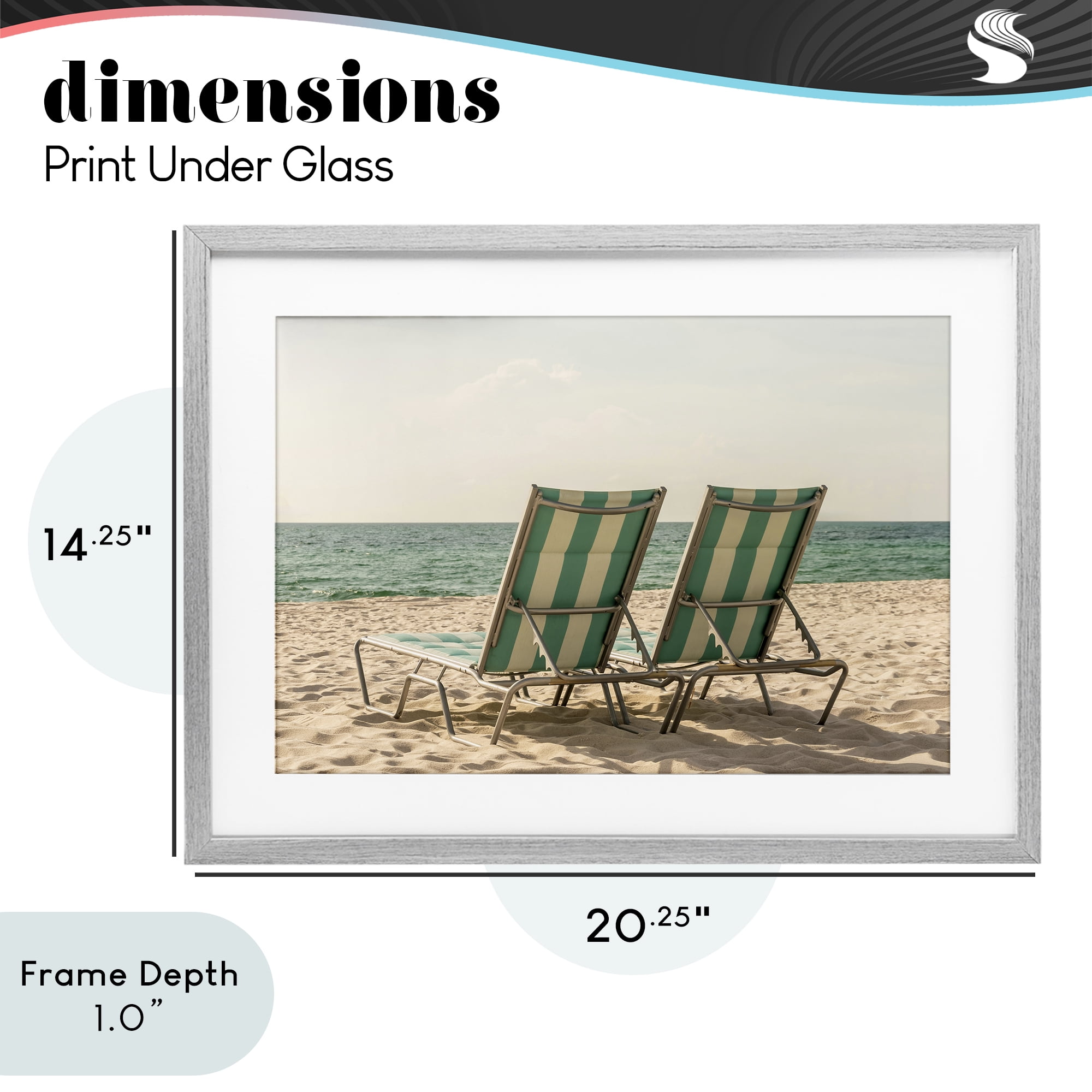 Stupell Industries Invitation To Relaxation Gray Framed Print Under Glass, design by Elena Chukhlebova