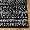 SAFAVIEH Tulum Merletta Moroccan Geometric Runner, 2' x 13', Black