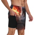 thumbnail image 2 of Daiia Fire Sky Dragon Mens Swim Trunks Swim Shorts Quick Dry Swim Shorts with Mesh Lining Pockets-X-Large, 2 of 9