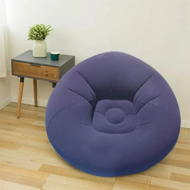 Becaristey ABS Stylish Inflatable Sofa Suitable For Any Decor And Nap Time Easy To Assemble Inflatable Couch Dark blue
