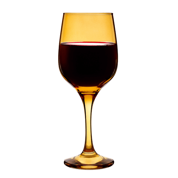 Set 6 Copas vidrio Cristal para Vino Tinto Lav Fame 480ML Color Naranja