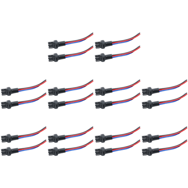 Calaveras 2 uds 7443 T20 conector de bombilla adaptador macho para enchufe de bombilla de señal de giro de coche Likrtyny Para estrenar