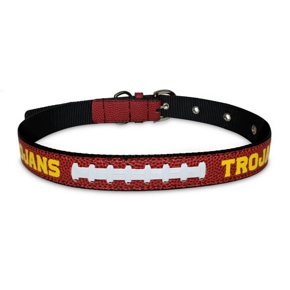 Pets First NCAA College USC Trojans PREMIUM SPORTY DOG COLLAR, LIMITED EDITION, Best & Toughest Heavy-Duty Dog Collar, Small