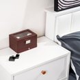thumbnail image 3 of ProCase Caja para Reloj de 3 Ranuras, Estuche Organizador de Relojes de 2 Pisos con Tapa Vidrio Anti-polvo Almacenaje Guardarrelojes para Hombres y Mujeres (Café), 3 of 14