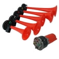 thumbnail image 2 of Spec-D Tuning 5PC 125Db Musical Red Trumpets Dukes Of Hazzard 12V Dixie Horn w/ Air Compressor, 2 of 7