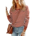 thumbnail image 4 of a.Jesdani Haut Rayé Rouge Vif - Chic, Confortable et Stylé!, 4 of 8