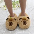 thumbnail image 2 of Capibala lindas Zapatillas de felpa para niñas en casa, bolsa de animales conejillo de indias de agua y zapatos cálidos antideslizantes de algodón, zapatillas para parejas, 2 of 5