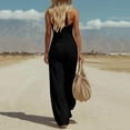 thumbnail image 4 of Purcolt Women's Jumpsuits, Dressy Casual Summer 2026 Halter Neck, Button-Front, Sleeveless, Wide-Leg Pants Rompers with Pockets, 4 of 7