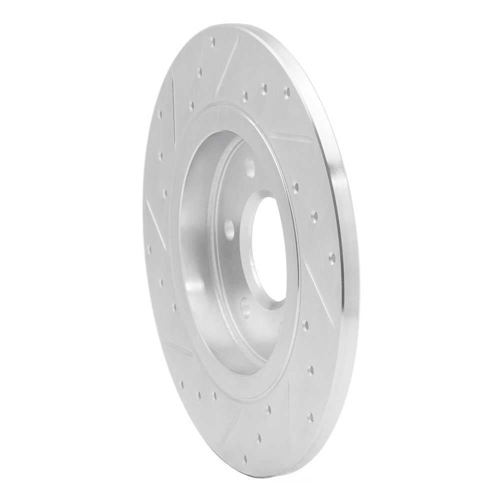 Dynamic Friction Company 631-52028R DFC Brake Rotor - Drilled And Slotted - Silver